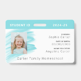 Crachá de identificação de estudante de homeschool