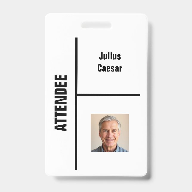 Crachá de Identificação de Evento para Participant (Frente)
