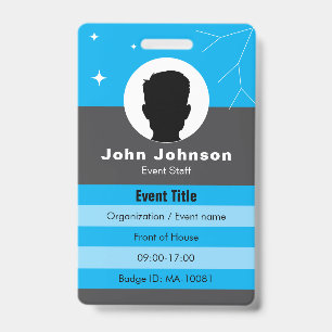 Crachá de identificação de evento personalizável