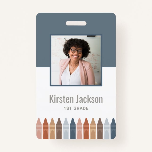 Crachá de identificação de foto do Nome de etiquet (Frente)