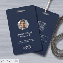 Crachá de Identificação de Funcionário com Código 