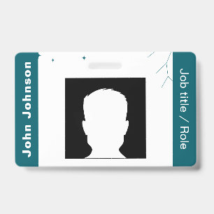 Crachá de identificação de funcionário com logotip