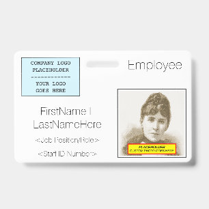 Crachá de Identificação de Funcionário Contemporân