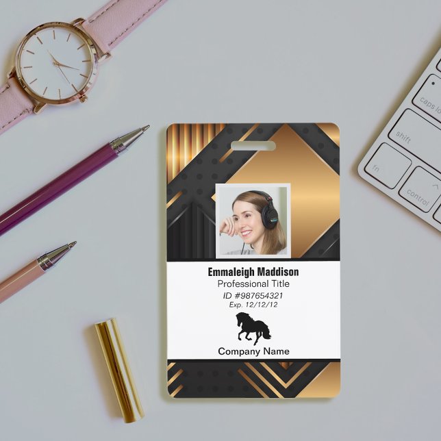 Crachá de Identificação de Funcionário da Empresa  (Criador carregado)