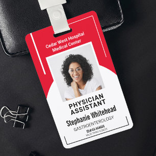 Crachá de Identificação de Funcionário Médico do H