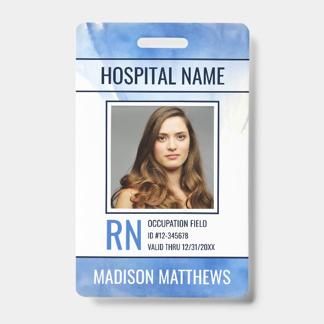 Crachá de Identificação de Funcionário Médico Pers (Frente)