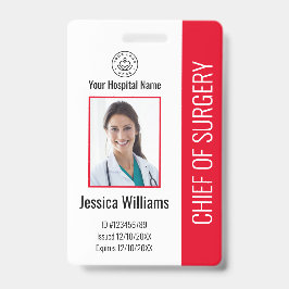 Crachá de Identificação de Funcionário Médico Pers