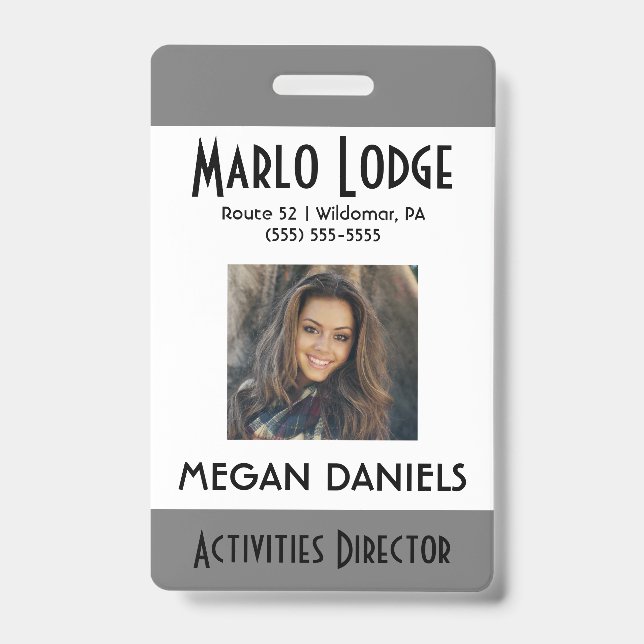 Crachá de identificação de funcionário personaliza (Frente)