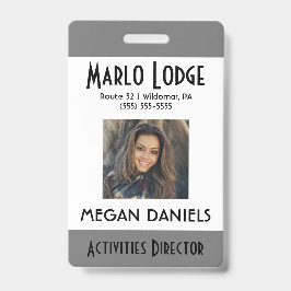 Crachá de identificação de funcionário personaliza