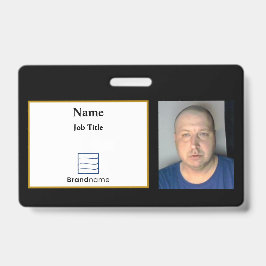 Crachá de Identificação de Funcionário Preto