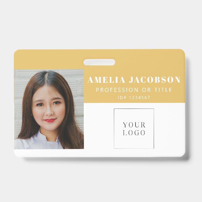 Crachá de Identificação de Funcionário Simples Ama (Frente)