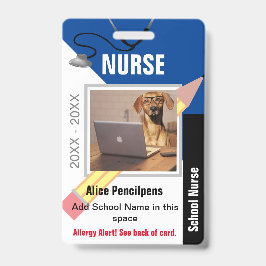 Crachá de Identificação de Funcionarios de Enferme