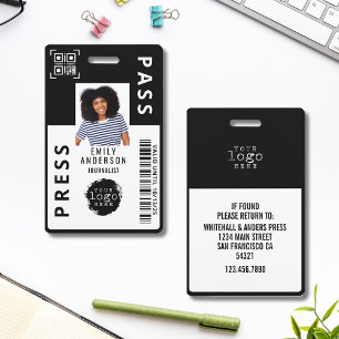 Crachá de Identificação de Jornalista Personalizad