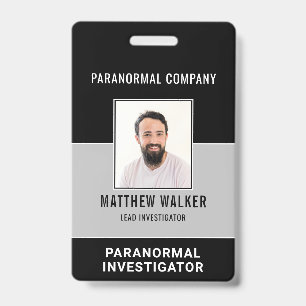 Crachá de Identificação de Nome de Investigador Pa