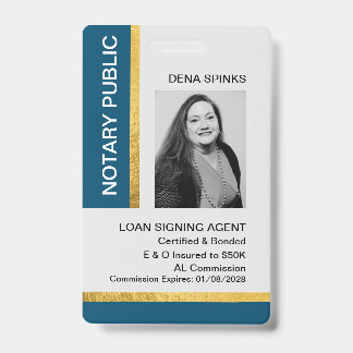 Crachá de Identificação de Notário Público