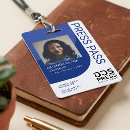 Crachá de Identificação de Passagem de Imprensa Az