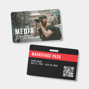 Crachá de identificação de passagem moderna para b