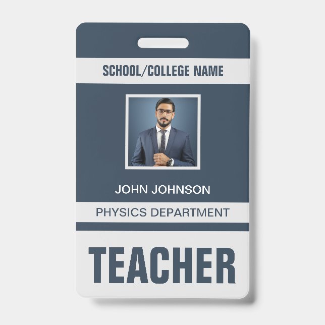 Crachá de Identificação de Professor (Frente)