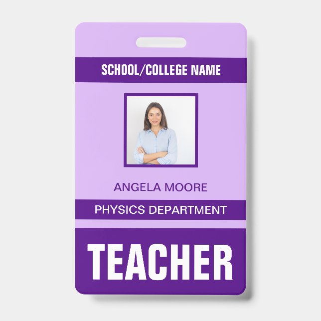 Crachá de Identificação de Professor (Frente)
