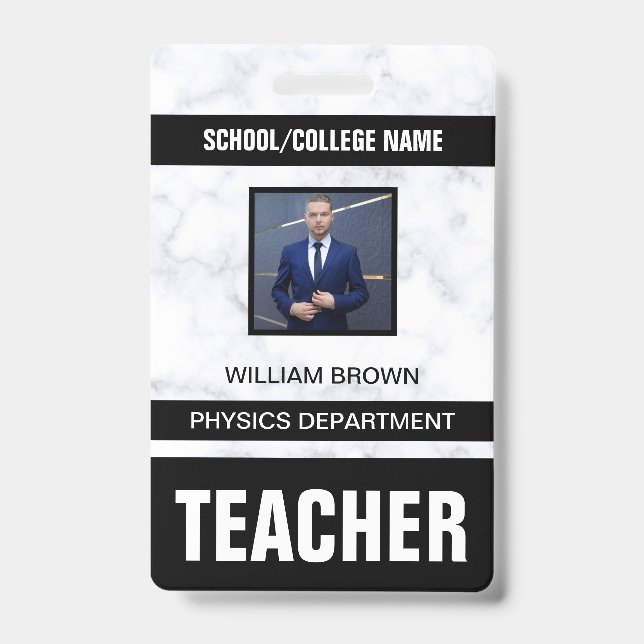 Crachá de Identificação de Professor (Frente)