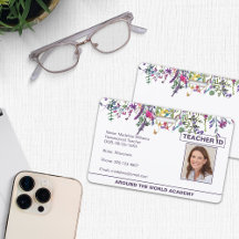 Crachá de identificação de professor de homeschool