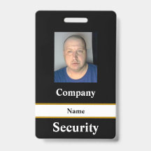 Crachá de Identificação de Segurança Preto