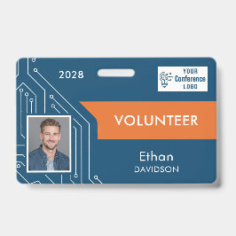 Crachá de Identificação de Voluntário com Foto par