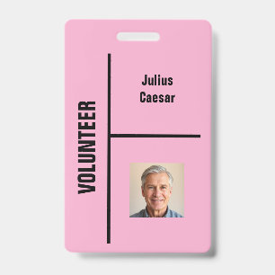 Crachá de Identificação de Voluntário do Evento Mi