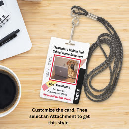 Crachá de Identificação do Funcionarios de Profess