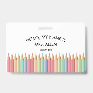 Crachá de identificação do professor