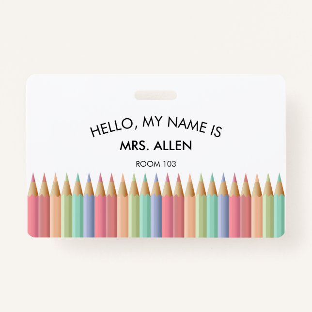 Crachá de identificação do professor (Frente)