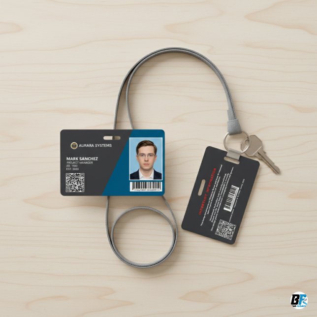 Crachá de Identificação Fotográfica Personalizado  (Criador carregado)