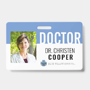 Crachá de Identificação Hospitalar Médico Minimali