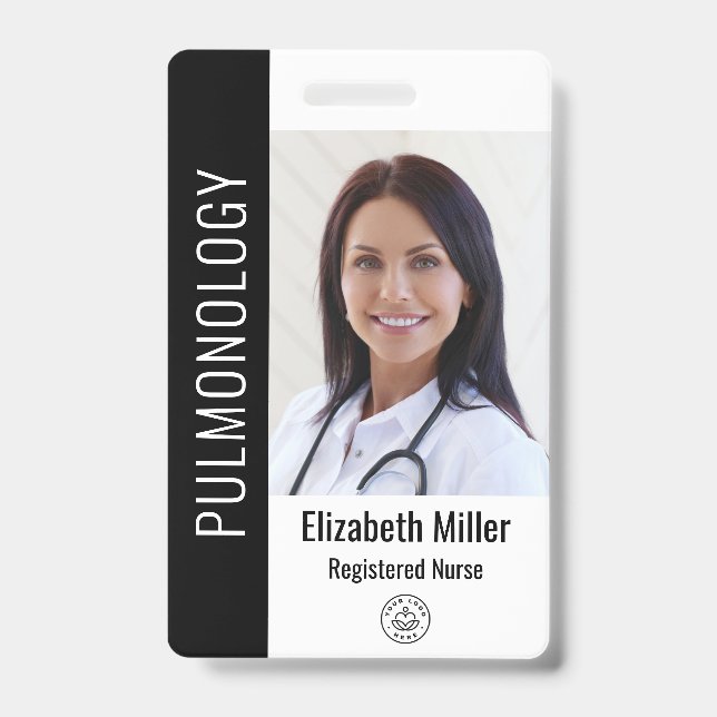 Crachá de identificação médica de funcionário de h (Frente)