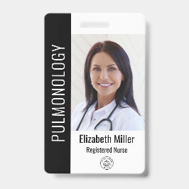 Crachá de identificação médica de funcionário de h