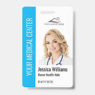 Crachá de Identificação Médico de Auxiliar de Saúd