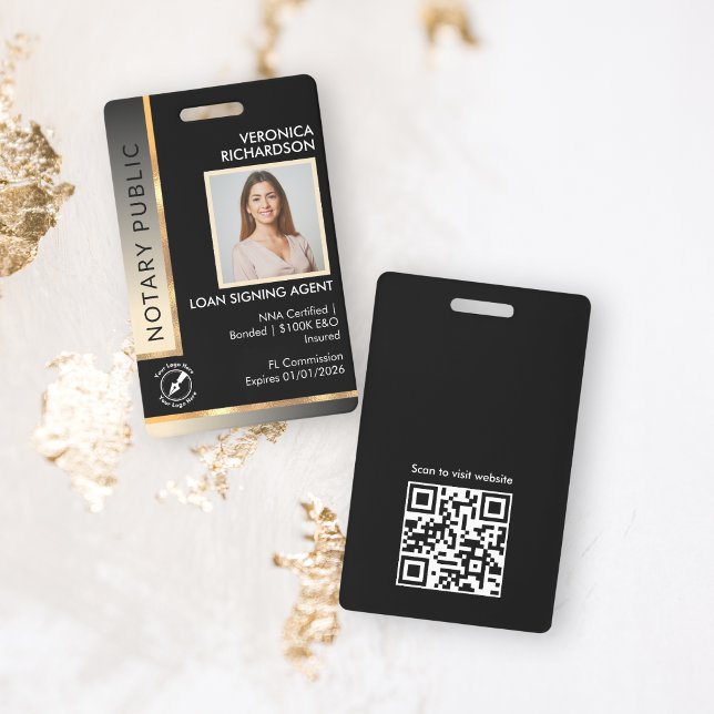 Crachá de Identificação Notarial de Código QR com  (Criador carregado)