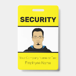 Crachá de Identificação Personalizado Amarelo Bril