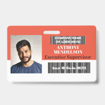 Crachá de identificação personalizado com código d