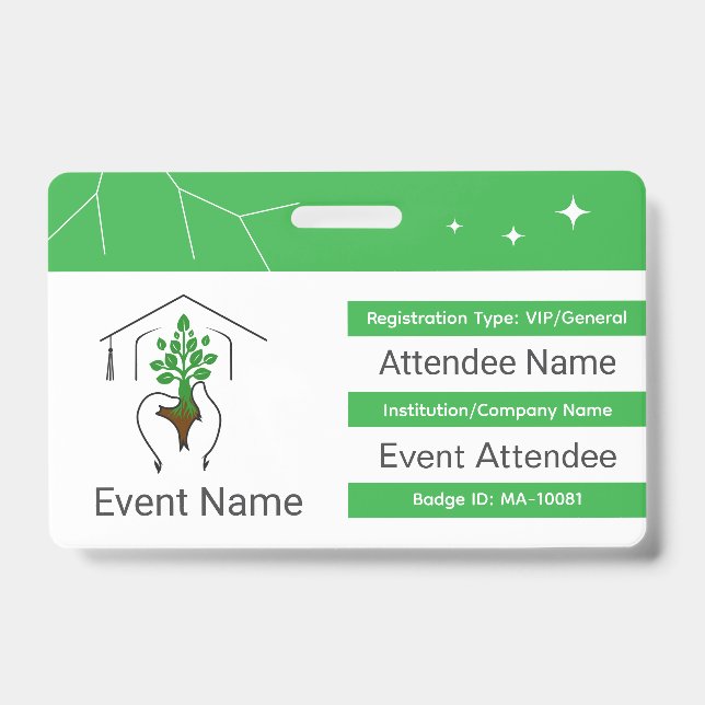 Crachá de identificação personalizado com código Q (Frente)