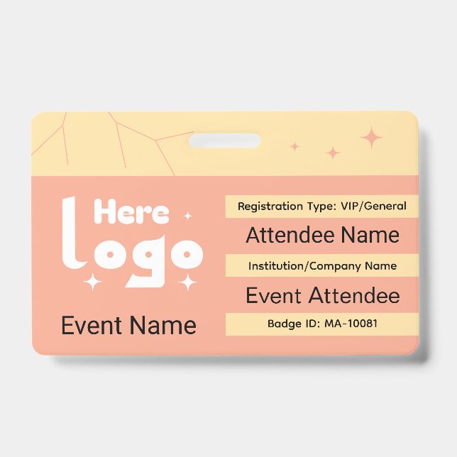 Crachá de identificação personalizado com código Q (Frente)