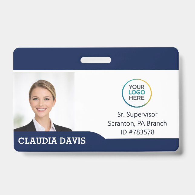 Crachá de Identificação Personalizado com Foto do  (Frente)