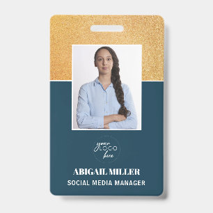 Crachá de identificação personalizado com foto do
