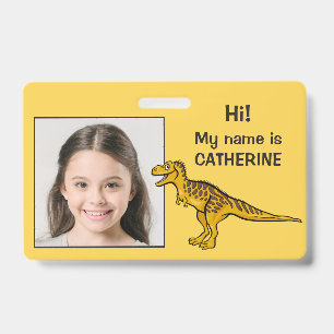 Crachá de identificação personalizado com foto e t