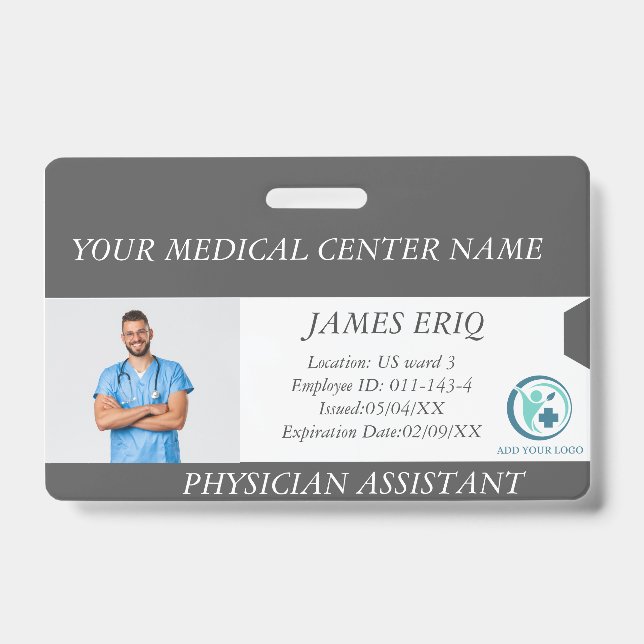 Crachá de Identificação Personalizado com Foto par (Frente)