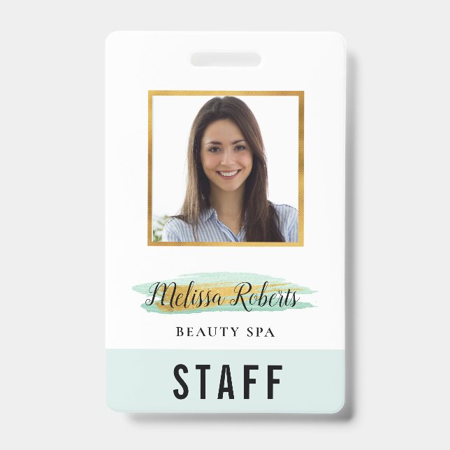 crachá de identificação personalizado com foto tre (Frente)