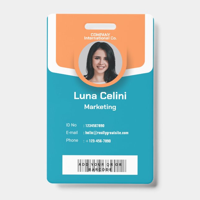 Crachá de Identificação Personalizado com Logotipo (Frente)