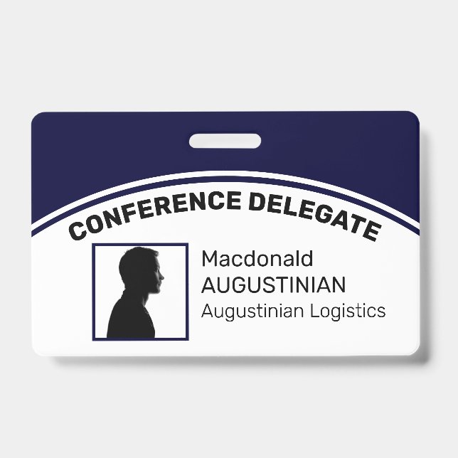 Crachá de identificação personalizado com logotipo (Frente)