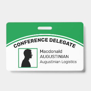 Crachá de identificação personalizado com logotipo