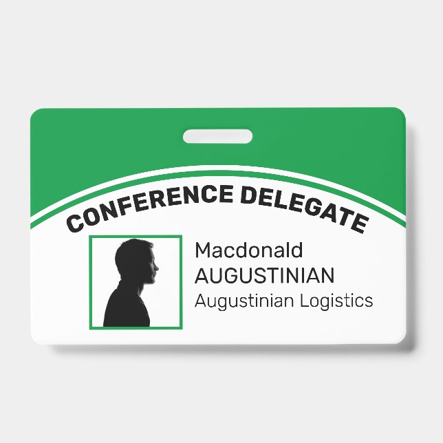 Crachá de identificação personalizado com logotipo (Frente)